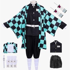 Tanjiro anime cosplay costume smoke free pet free home. Earrings not included.